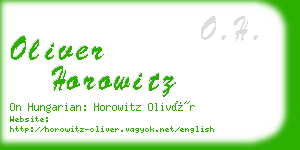 oliver horowitz business card